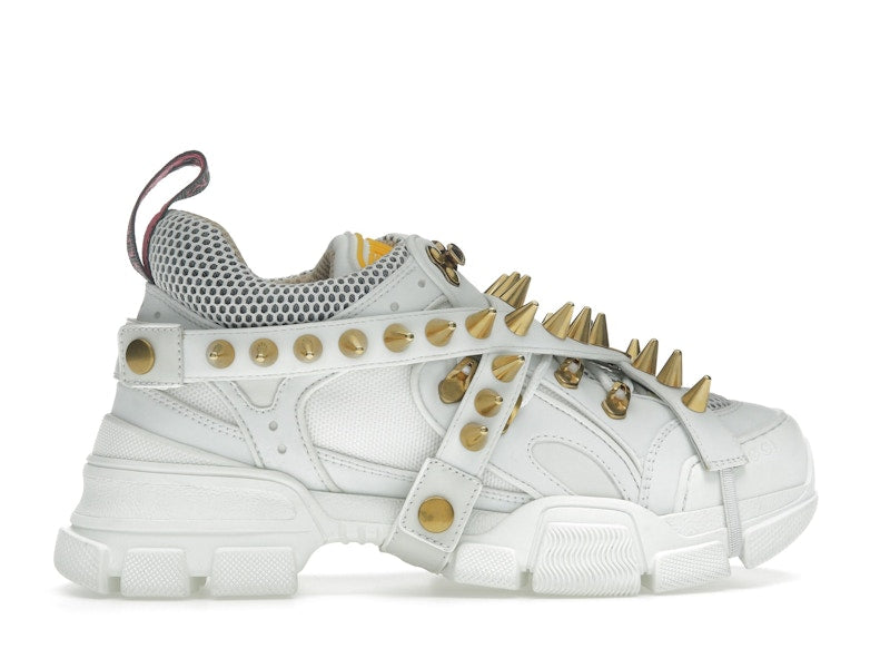 Gucci Flashtrek Chunky Leather Sneakers White Gold (Women's)