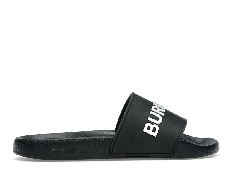 Burberry Logo Slides Black Optic White