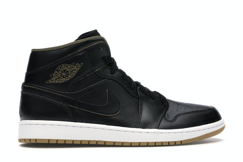 Jordan 1 Retro Mid Black Metallic Gold