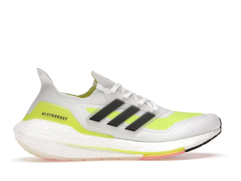 adidas Ultra Boost 21 White Solar Yellow