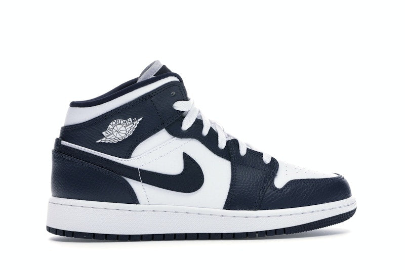 Jordan 1 Mid White Metallic Gold Obsidian (GS)