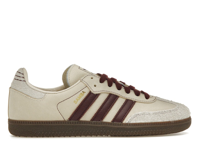 adidas Samba OG Wonder White Maroon (Women's)