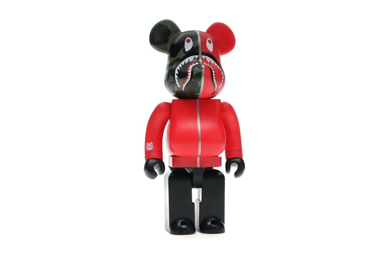 Bearbrick A Bathing Ape 1st Camo Shark 400% Red