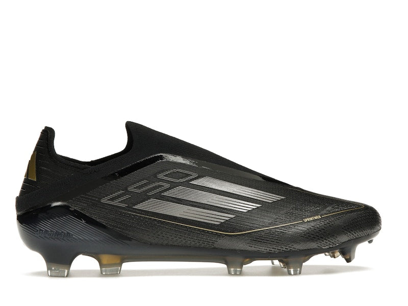 adidas F50 Elite Laceless FG Core Black Iron Metallic Gold Metallic