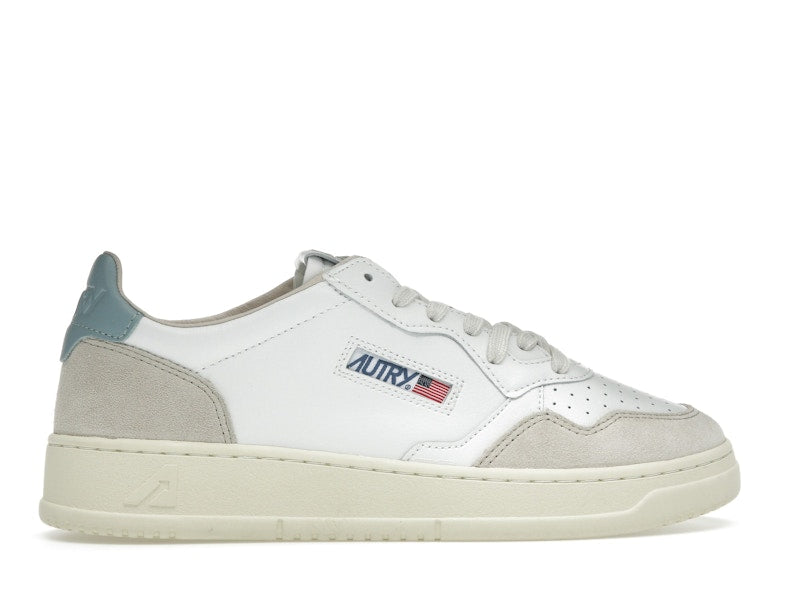 Autry Medalist Leather Low White Silver Blue