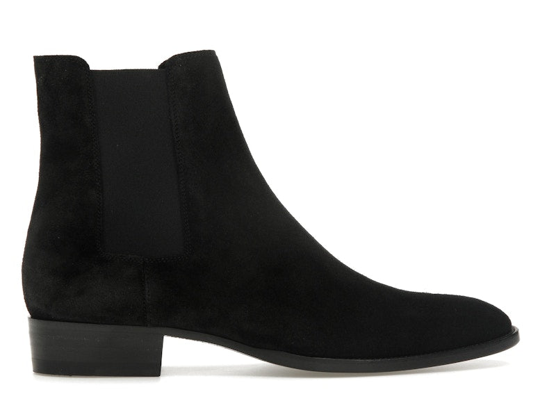 Saint Laurent Wyatt Chelsea Boot Black Suede