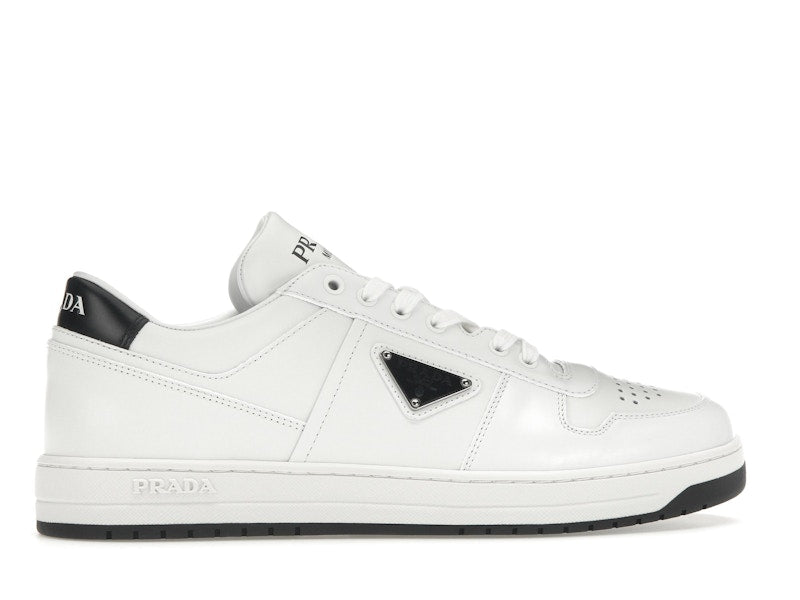 Prada Downtown Low Top Sneakers Leather White White Black