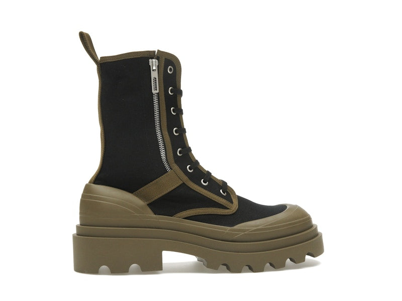 Bottega Veneta Lace-Up Boots Black Green