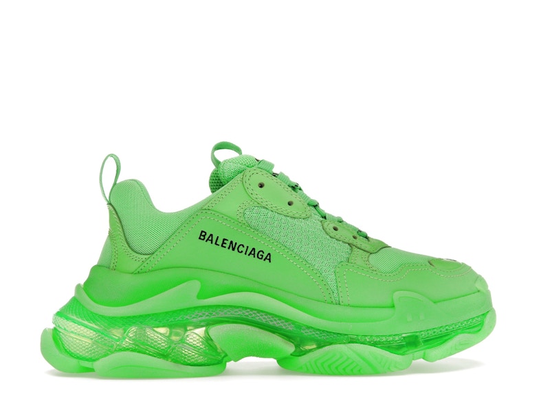 Balenciaga Triple S Soft Neon Green Clear Sole (Women's)
