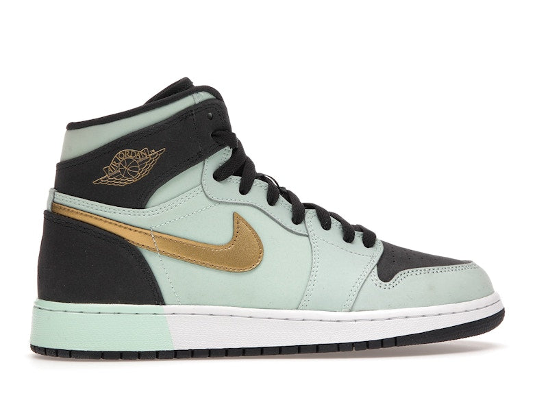 Jordan 1 Retro High Mint Foam Anthracite Metallic Gold (GS)