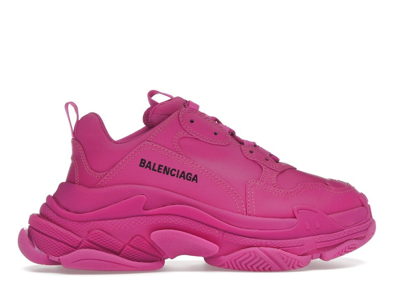 Balenciaga Triple S Faux Leather Dark Pink (Women's)