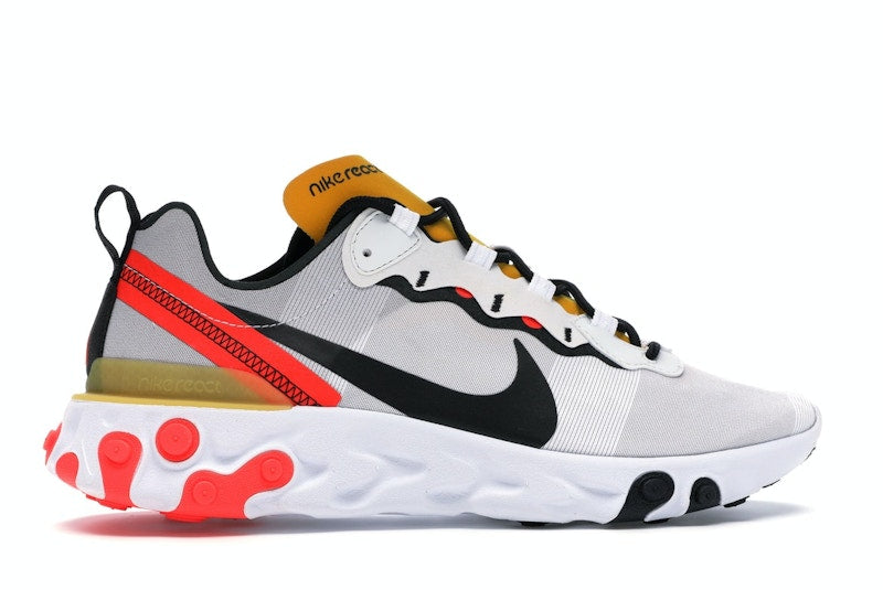 Nike React Element 55 White Black Crimson Gold