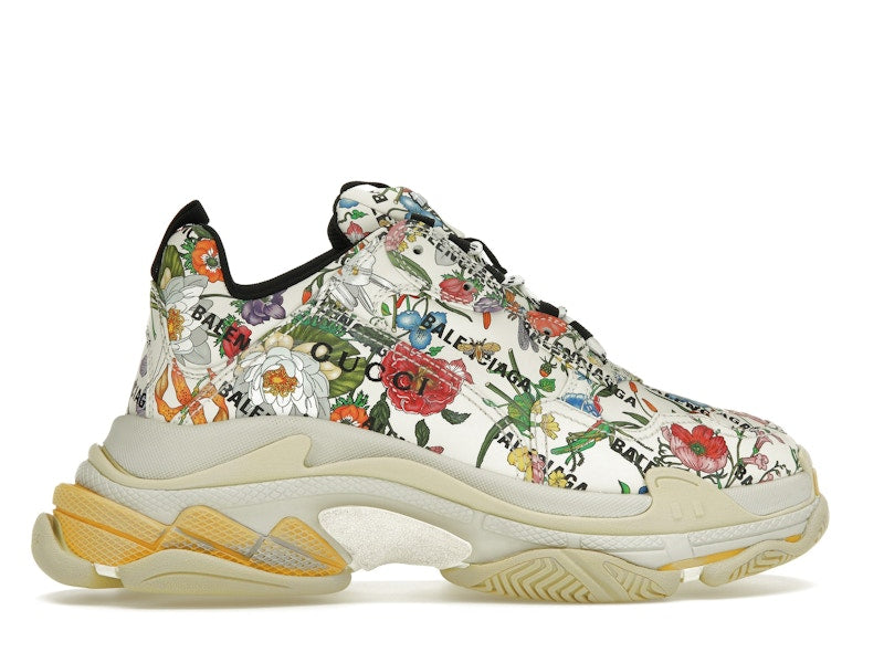 Gucci x Balenciaga The Hacker Project Triple S Flora Print