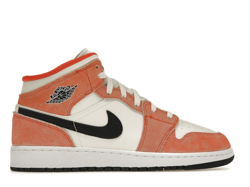 Jordan 1 Mid SE Orange Suede (GS)