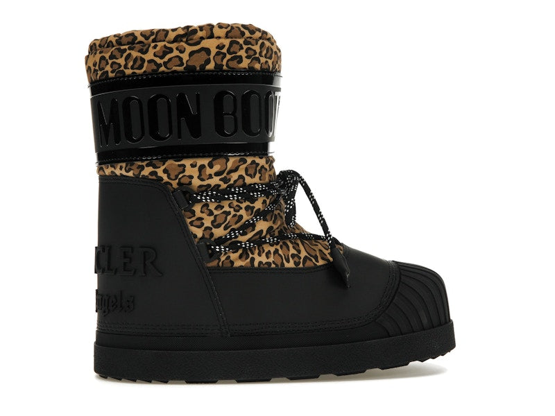 Moncler Shedir Snow Boots Palm Angels Black Leopard Print