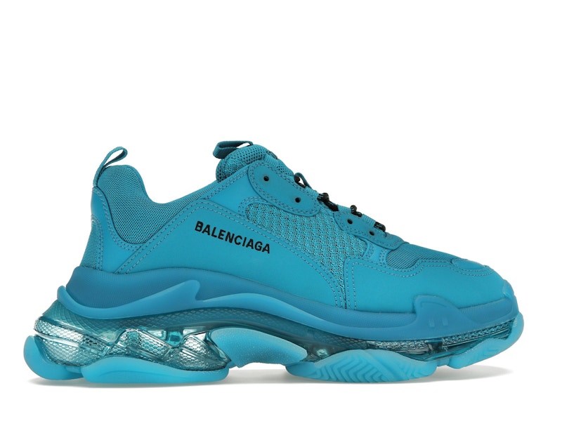 Balenciaga Triple S Clear Sole Teal Blue