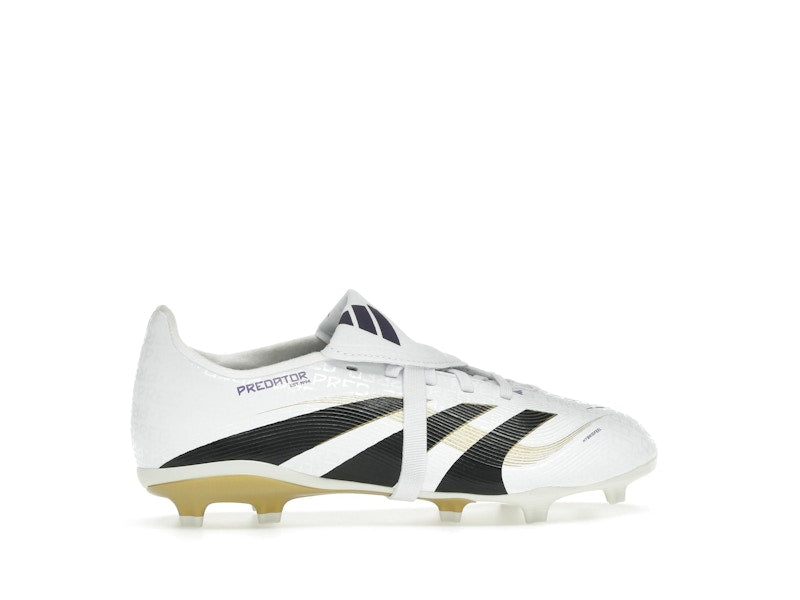 adidas Predator League Fold-Over Tongue FG/MG Cloud White Core Black Gold Metallic (GS)