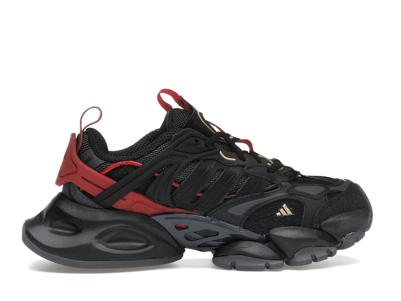 adidas XLG Runner Deluxe Black Gold Metallic Red