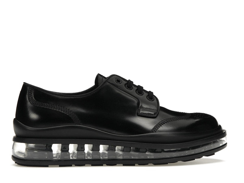Prada Lace-Up Derby Black Brushed Leather