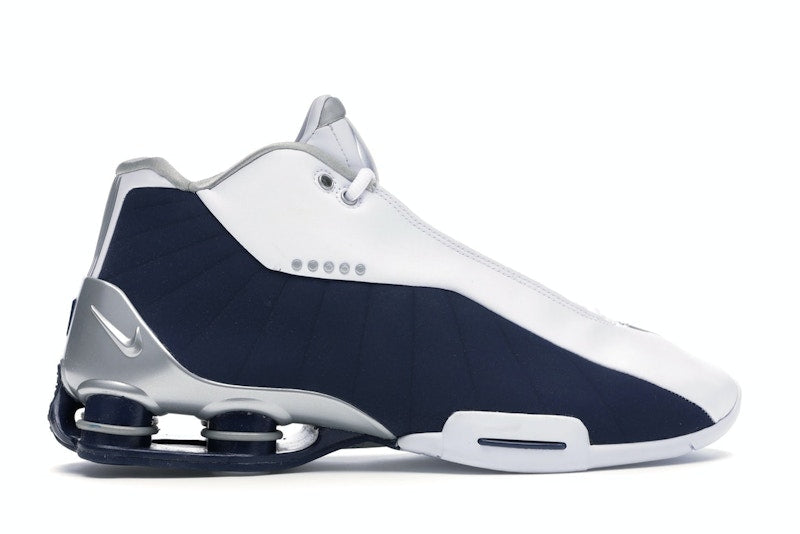Nike Shox BB4 White Silver Navy