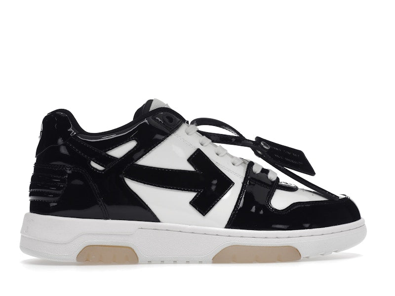 OFF-WHITE Out Of Office OOO Low Tops Patent Black White