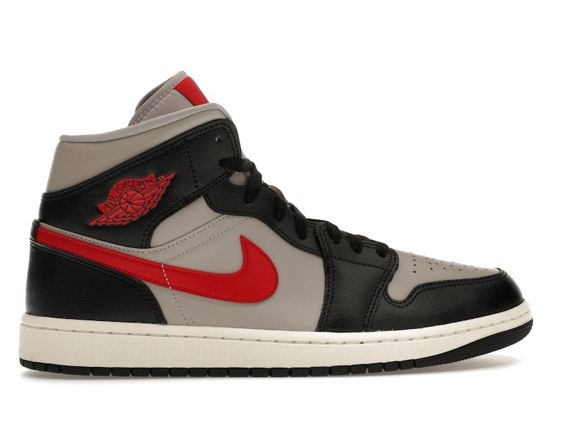 Jordan 1 Mid Black College Grey Gym Red (Women's)