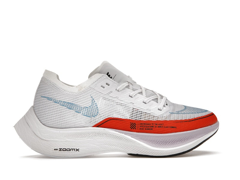 Nike ZoomX Vaporfly Next% 2 White Laser Blue Rush Orange