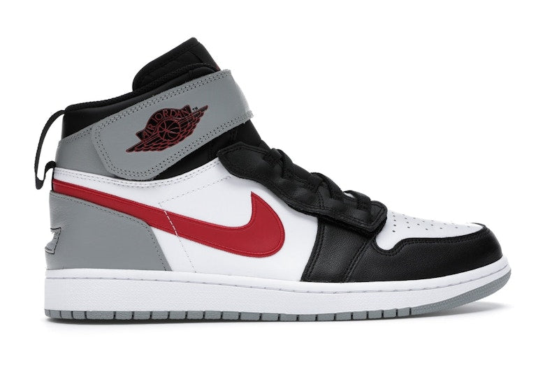 Jordan 1 High FlyEase Black Particle Grey Gym Red