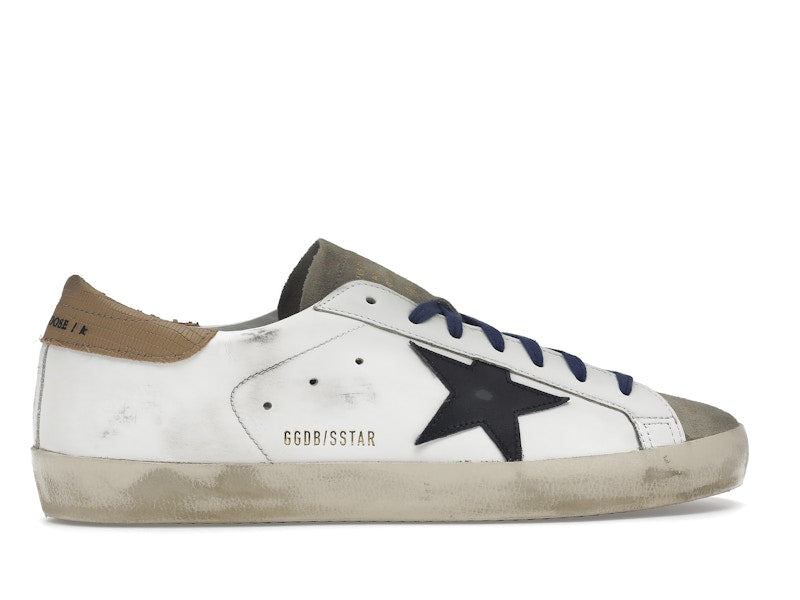 Golden Goose Super-Star Suede Toe White Taupe Royal Blue Black
