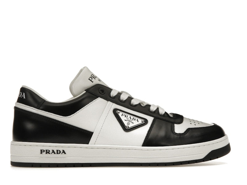 Prada Downtown Low Top Sneakers Leather White Black
