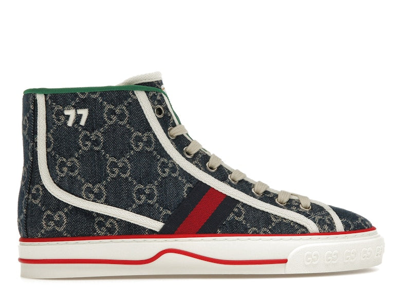 Gucci Tennis 1977 High Top Denim GG Print (Women's)