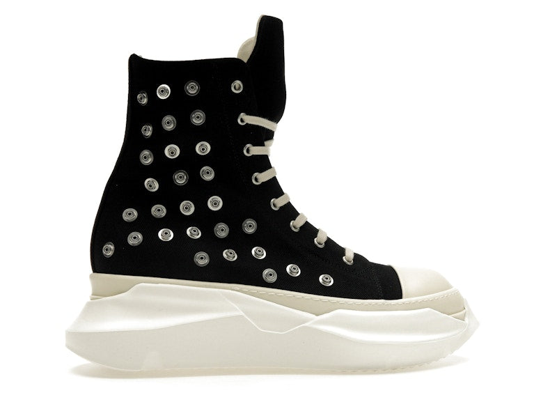 Rick Owens DRKSHDW Abstract Sneaks Studded Eyelets Black Milk