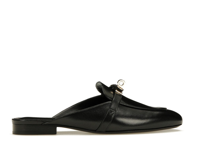 Hermes Oz Mule Noir Goatskin Leather