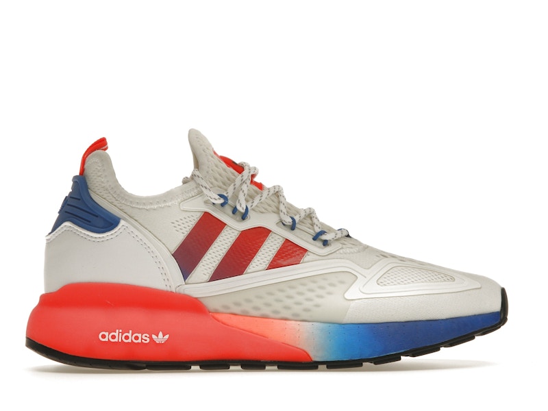 adidas ZX 2K Boost White Solar Red Blue