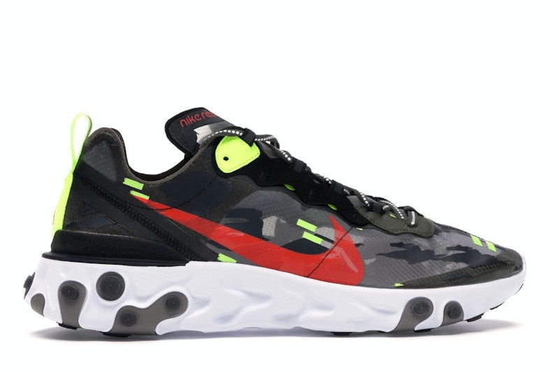 Nike React Element 87 Medium Olive Bright Crimson
