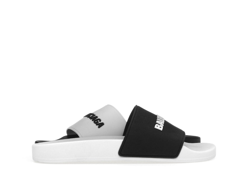 Balenciaga Pool Slides White Black (Women's)