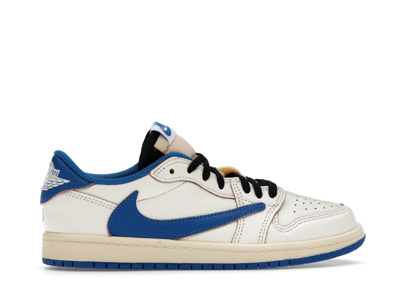 Jordan 1 Retro Low OG SP Fragment x Travis Scott Sail Military Blue (PS)