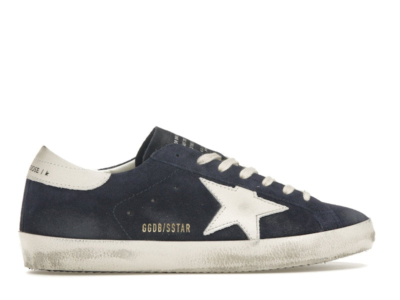 Golden Goose Super-Star Navy Suede White
