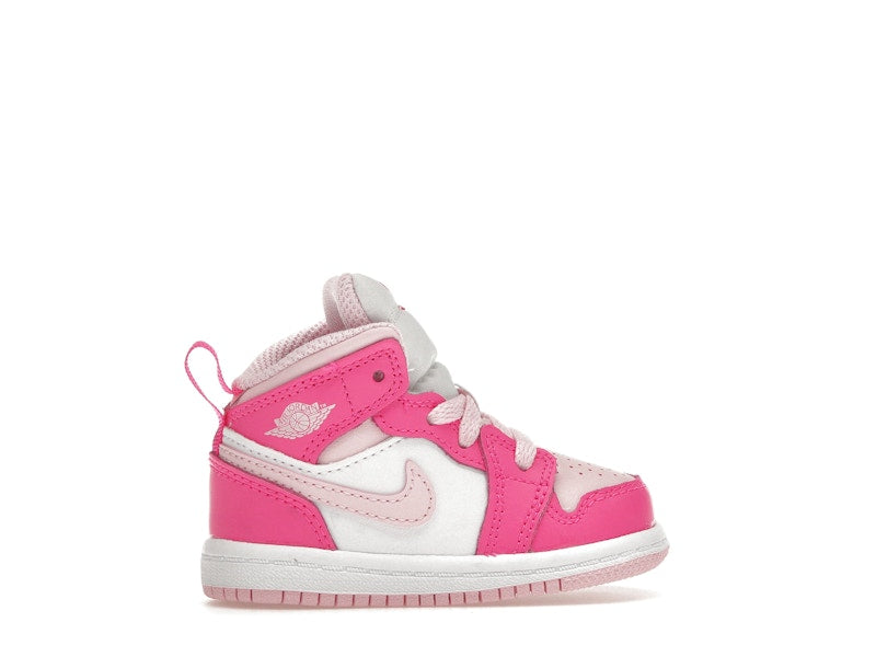 Jordan 1 Mid White Fierce Pink (TD)