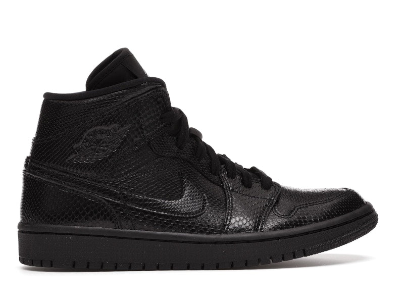 Jordan 1 Mid Black Snakeskin (Women's)