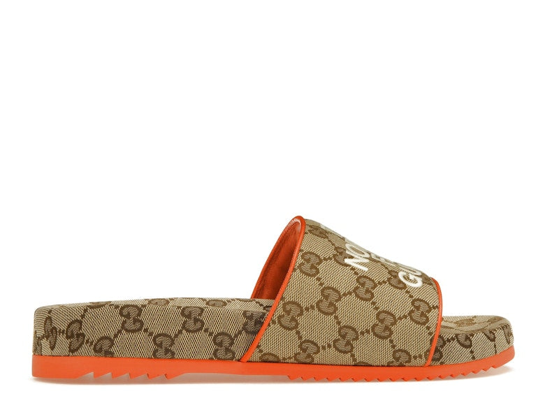 Gucci x The North Face GG Slide Orange Beige Ebony Original GG Canvas