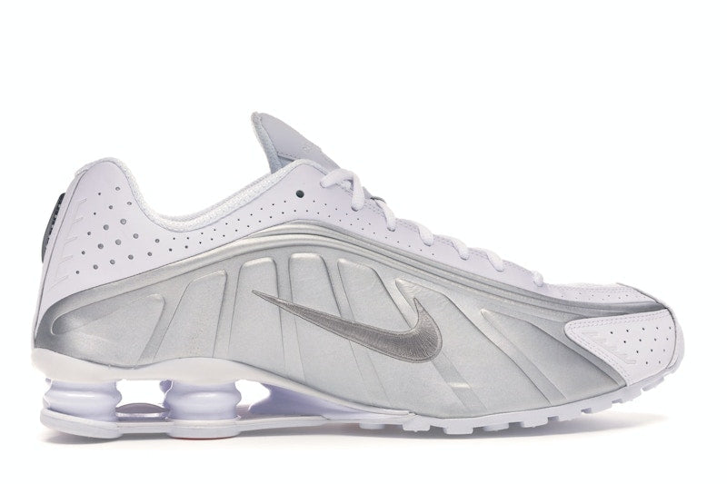 Nike Shox R4 White Metallic Silver