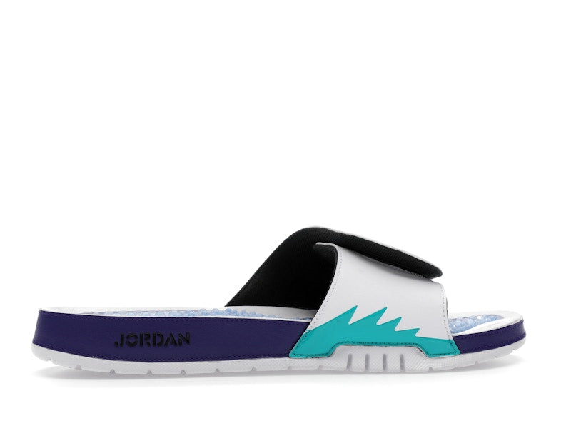 Jordan Hydro 5 Retro Slide White New Emerald Grape Ice Black