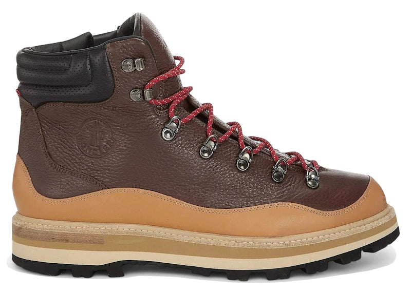 Moncler Peka Trek Leather Hiking Boots Brown