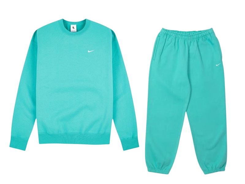 Nike NikeLab Solo Swoosh Fleece Hoodie & Joggers Set Turquiose