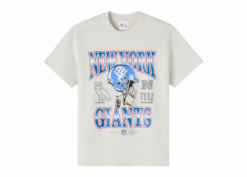 OVO x NFL New York Giants Graphic Team T-Shirt Ash Heather Grey