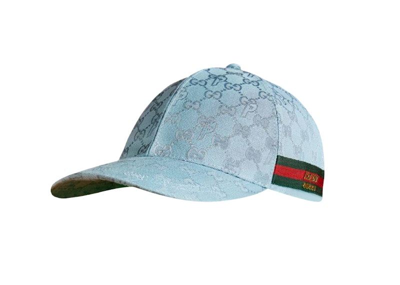 Palace x Gucci GG-P Canvas Baseball Hat Pale Blue