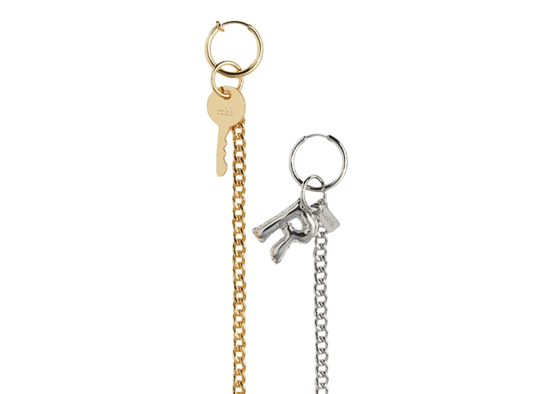 Rokh H&M Chain-Linked Hoop Earrings Silver-Coloured/Gold-Coloured