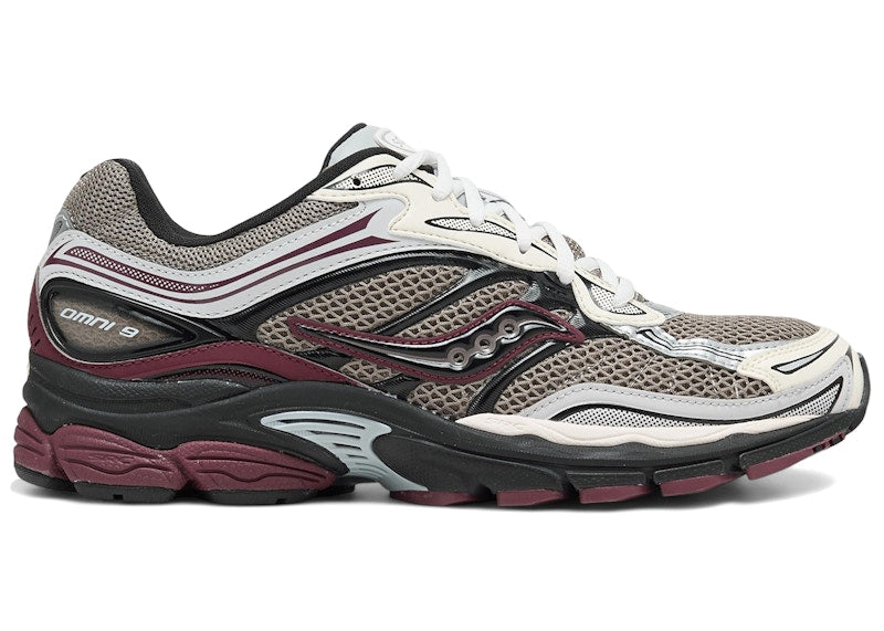Saucony ProGrid Omni 9 Tomorrow, Meet Yesterday Pack Tan Maroon