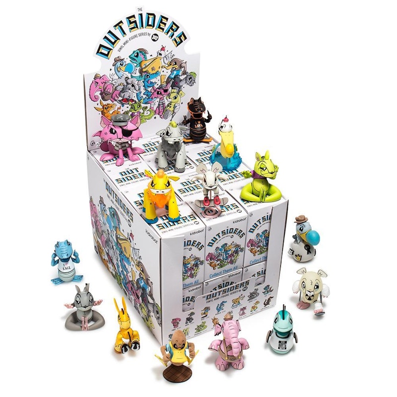Kidrobot The Outsiders 3" Blind Box Mini Figures by Joe Ledbetter Casepack (24 Blind Boxes)